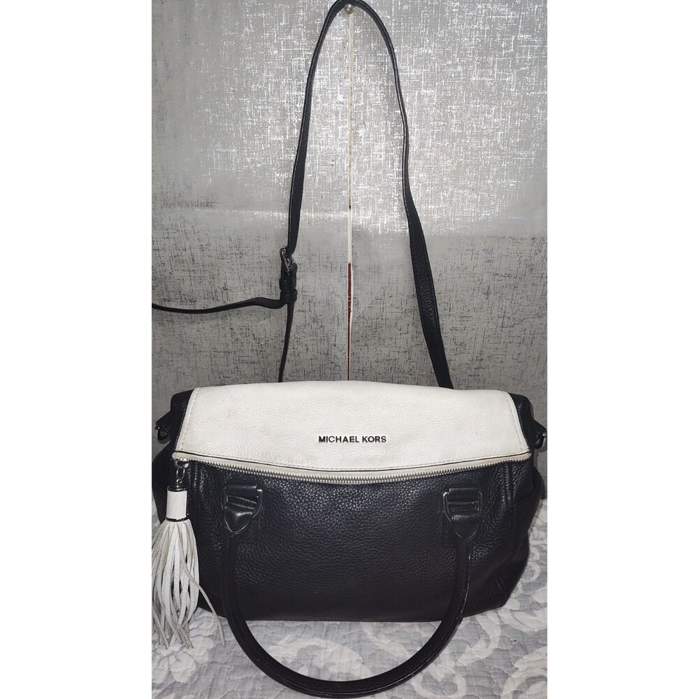 Michael Kors Weston Pebble Leather Satchel Handbag